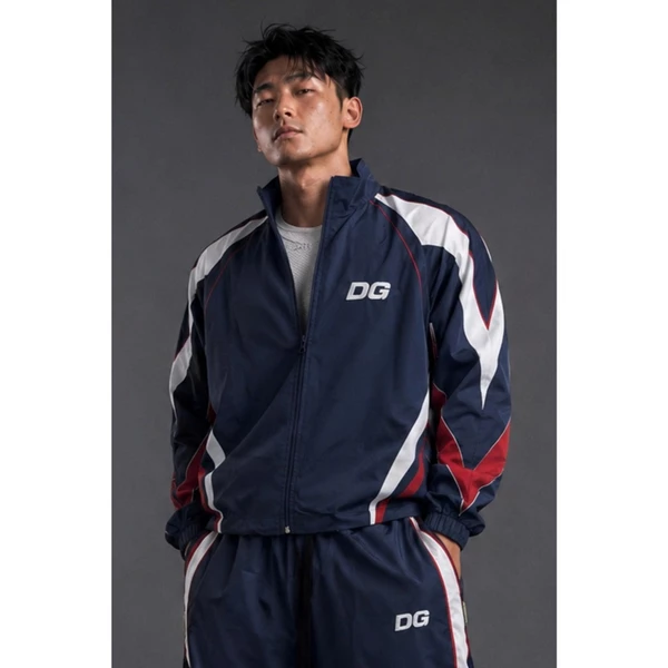 Jacket Degrey màu NAVY THÊU LOGO ATHLETE áo khoác dù thể thao - JKLOGONAVY