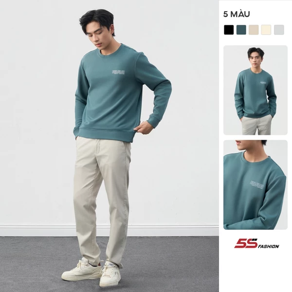 [SVIP X 5S] Áo Nỉ Nam Thu Đông 5S FASHION Mềm Mịn, Ấm, Basic Màu Sắc Đa Dạng, Trẻ Trung 01-M0ANIR5013