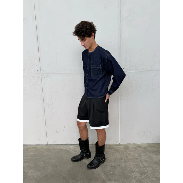 Áo Sơ Mi Jeans Tay Dài Cổ Tròn 67PERCENT/67% - TOKYO DENIM SHIRT