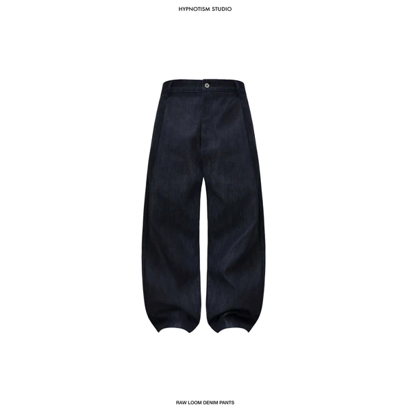 Hypnotism Raw Loom Denim Pants Quần denim cotton raw thiết kế ly trước form curved fit màu Indigo (Hỏa tốc)