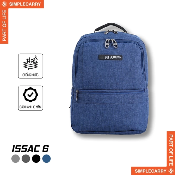 Balo Học Sinh, Sinh Viên SimpleCarry Issac 6 Màu Sắc Basic, Nhiều Ngăn Tiện Lợi, Quai Đeo Chắc Chắn