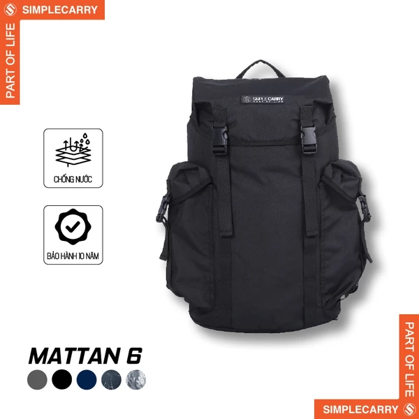 Balo Du Lịch Nam Nữ SimpleCarry Mattan 6 Thiết Kế Nhiều Ngăn, Ngăn Giấu, Ngăn Zip