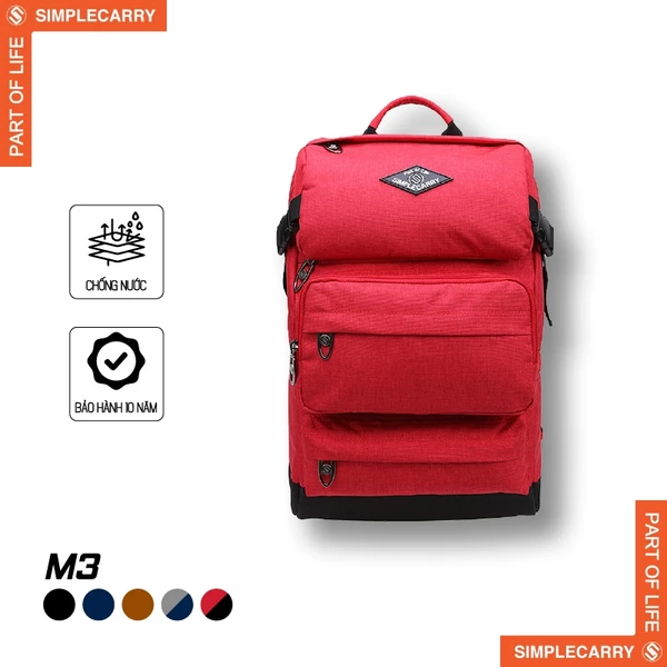 Balo Phong Cách Nam Nữ SimpleCarry M3 Nhiều Màu, Nhiều Ngăn, Quai Đeo Chắc Chắn