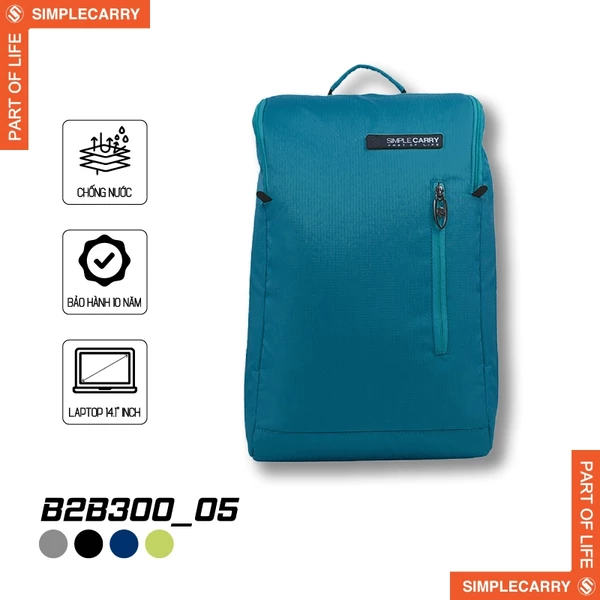 Balo Thời Trang Nam Nữ B2B300_05 Có Ngăn Đựng Laptop Chống Sốc, Vải Trượt Nước Cao Cấp