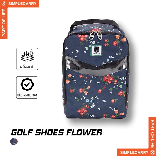 Túi Đựng Giày Shoe Bag màu Flower SimpleCarry Chính Hãng 골프 신발 주머니 가방