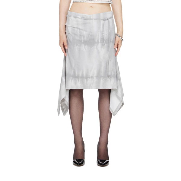 Chân Váy Thun Nữ Cạp Thấp Bất Đối Xứng Màu Xám - BEUTER® WMNS ASYMMETRIC DROP WAIST FLARE SKIRT - GREY