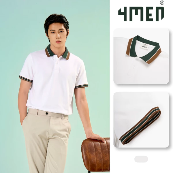 Áo Polo 4MEN Signature Stripe Form Regular PO194 Basic Trơn