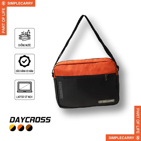 Túi Đeo Vai/ Đeo Chéo SimpleCarry DayCross Thiết Kế Gọn Nhẹ, Kích Thước Lớn, Đựng Vừa Laptop 13 Inch