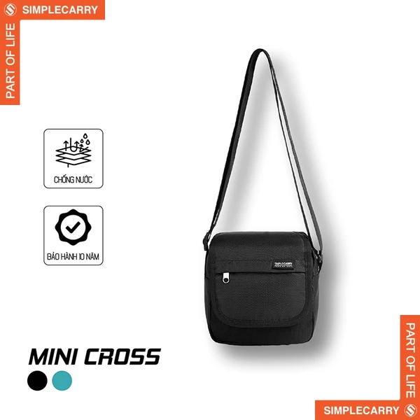 Túi Cross Chéo SimpleCarry MiniCross Vải Ngăn Rộng, Thiết Kế Đơn Giản, Nhiều Ngăn Tiện Lợi