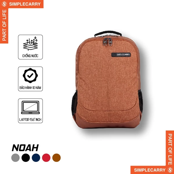 Balo NOAH Thời Trang Nam Nữ SimpleCarry Ngăn Đựng Laptop Riêng Biệt, Chống Sốc, Chống Thấm