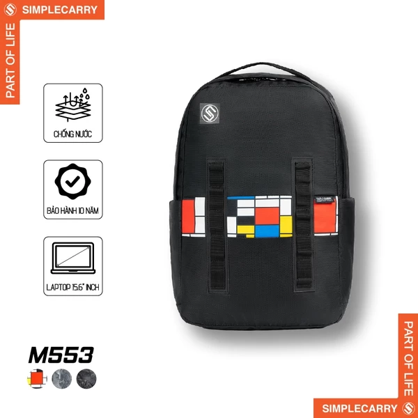 Balo Đi Học Đi Làm SimpleCarry M553 Nam Nữ, Kích Thước Lớn, Đựng Vừa Laptop 15.6 Inch