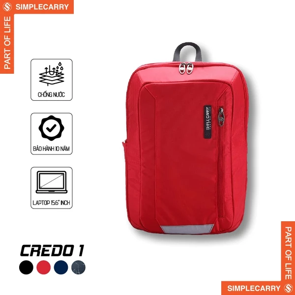 Balo Hàn Quốc Nam Nữ SimpleCarry Credo 1 Nhiều Màu, Vải Dạ Quang, Đựng Vừa Laptop 15.6 Inch