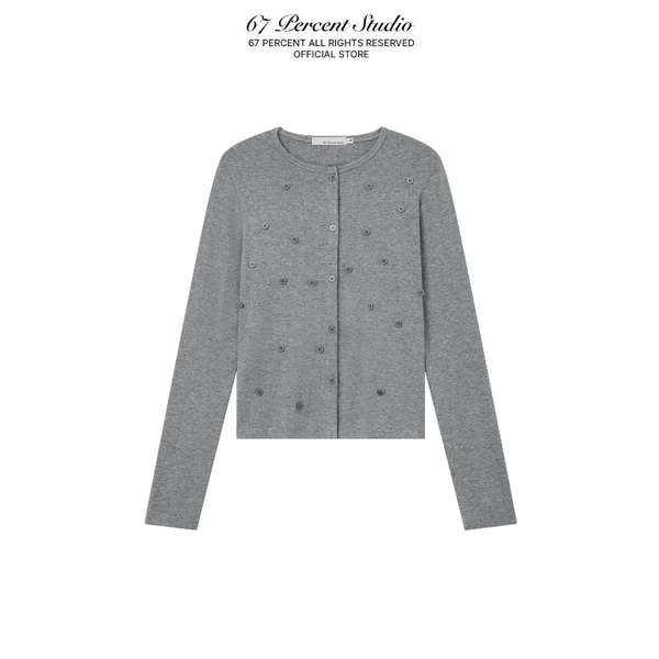 Áo Khoác Len Mỏng Cardigan Thiết Kế Nhiều Nút 67PERCENT/67% - ORBIT CARDIGAN