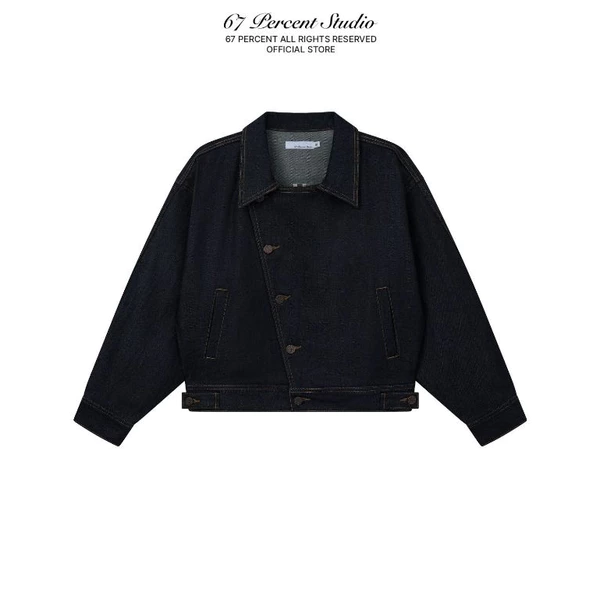 Áo Khoác Jeans Nút Cài Vạt Xéo 67PERCENT/67% - ORIBE DENIM JACKET