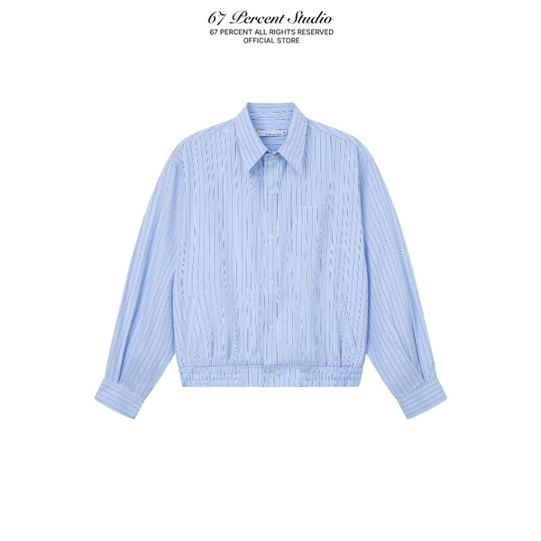 Áo Khoác Sơ Mi Sọc Xanh Thời Trang 67PERCENT/67% - SHIRT BLOUSON