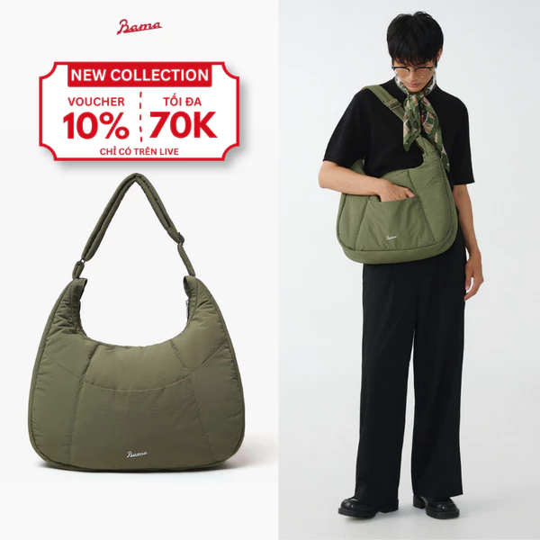 Túi Đeo Vai Chần Bông BAMA Pebble Bag Túi Đeo Chéo Nam Nữ Đi Chơi Đi Làm Ngăn Đựng Laptop 15.6 inch