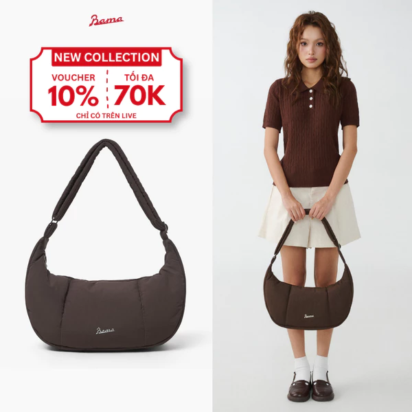 Túi Đeo Chéo Nam Nữ Chần Bông BAMA Slouch Bag Túi Xách Đeo Vai Vải Đi Chơi Đi Làm Công Sở Nhiều Ngăn