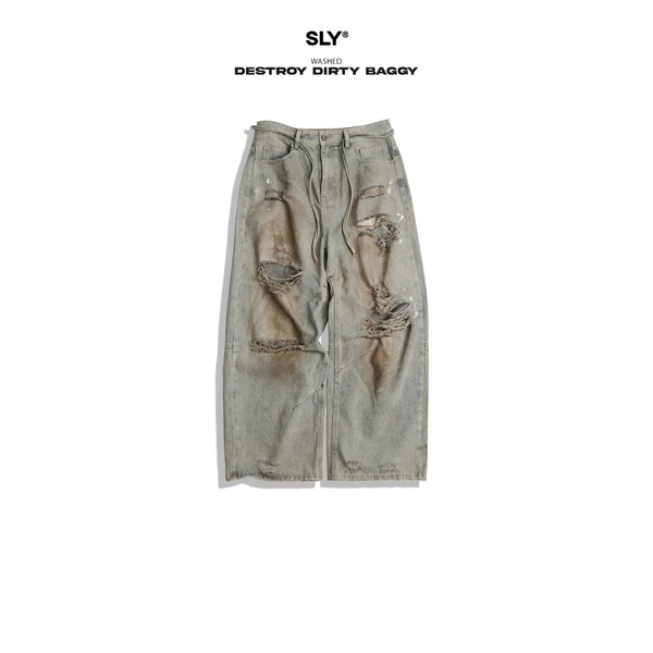 Quần Jeans SLY Baggy Destroy Dirty