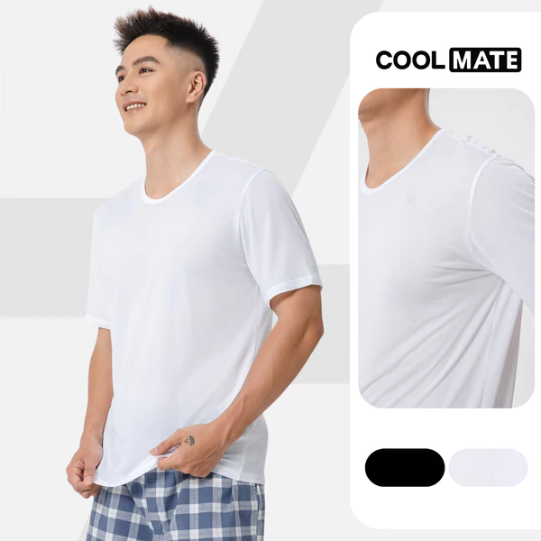 Áo thun Excool nam mặc nhà, áo mặc trong mềm mại, thoáng khí, thấm hút Coolmate