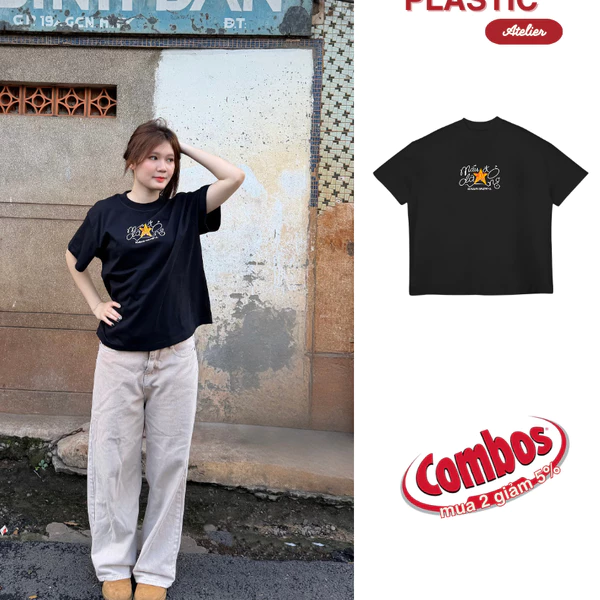 Áo thun oversized boxy, áo thun local "Da vàng" 250gsm Cổ Tròn Unisex Nam Nữ Basic DENDAVANG01
