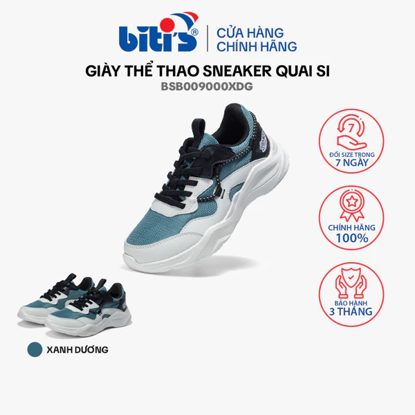 Giày Thể Thao sneaker quai si Bé trai Biti's BSB009000XDG (Xanh dương)