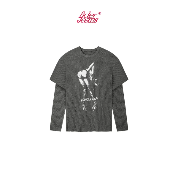 LIDER Jeans | Áo Len Dệt Tay Dài Raglan Unisex LIDER HIPSIDE DOUBLE SLEEVE KNIT TEE