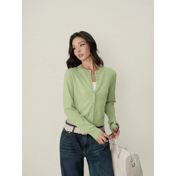 KIDO - Áo len tay dài nút bọc SADIE CARDIGAN