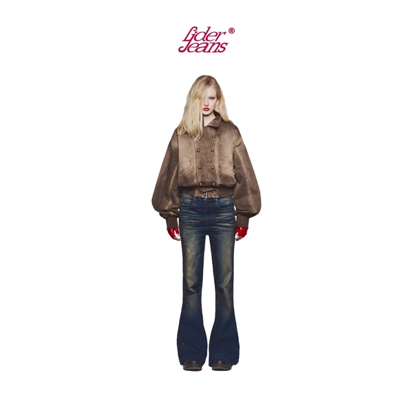 LIDER Jeans | Quần Jeans Ống Loe Unisex Washed Màu LIDER AGED FLARE JEANS