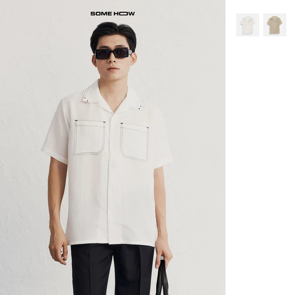 [New8] Áo Sơ Mi Cuban Relaxed Coastal Chất Liệu Cotton-Poly-Rayon Thanh Lịch Thoải Mái, SM0240 SOME HOW STORE