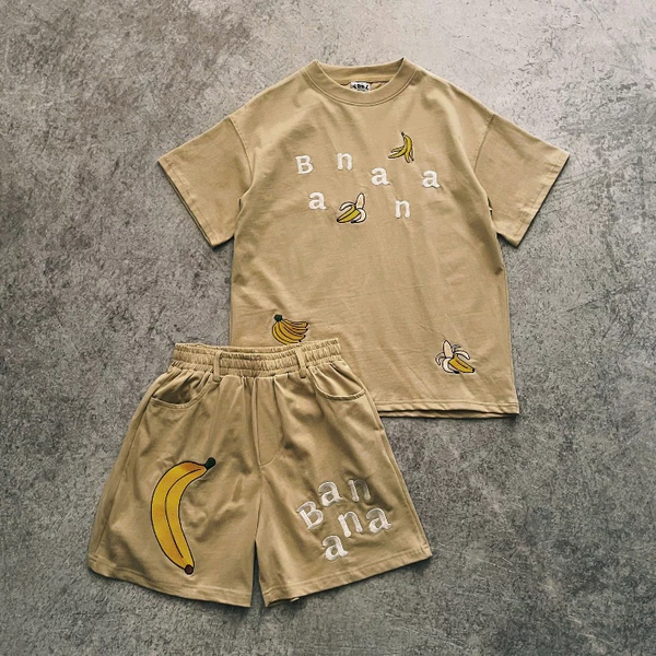 Bộ áo thun tay ngắn YELLOW FLICKER cotton BANANA unisex