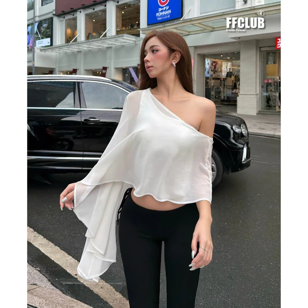 [CÓ TÁCH SET] ÁO THUN 2 LỚP TIRAMISU PHỐI VOAN TÔN DÁNG FFCLUB
