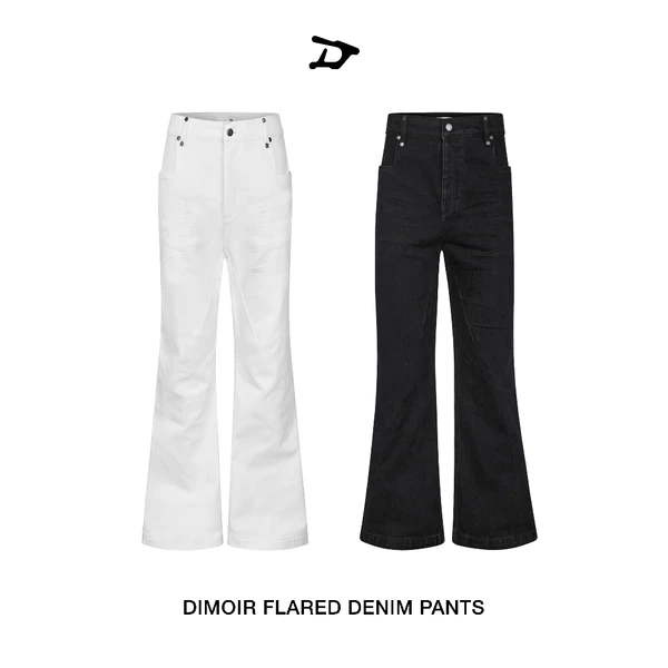 Quần dài DIMOIR FLARED Denim Màu Đen / Màu Trắng