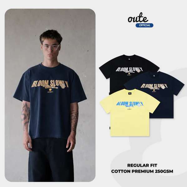 Áo Thun Form Regular Fit Outerity Slowly Premium Cotton 250gsm Unisex Nam Nữ Localbrand