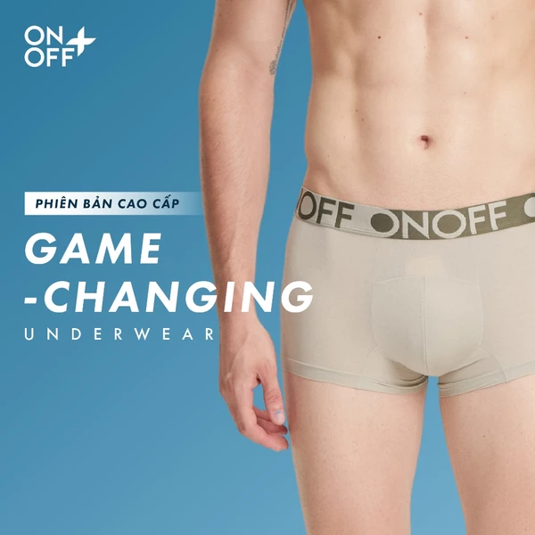 ONOFF TRAINING | Quần lót thể thao, tập luyện nam active dáng trunk microfiber mesh siêu nhẹ thoáng khí - 18UO25A417