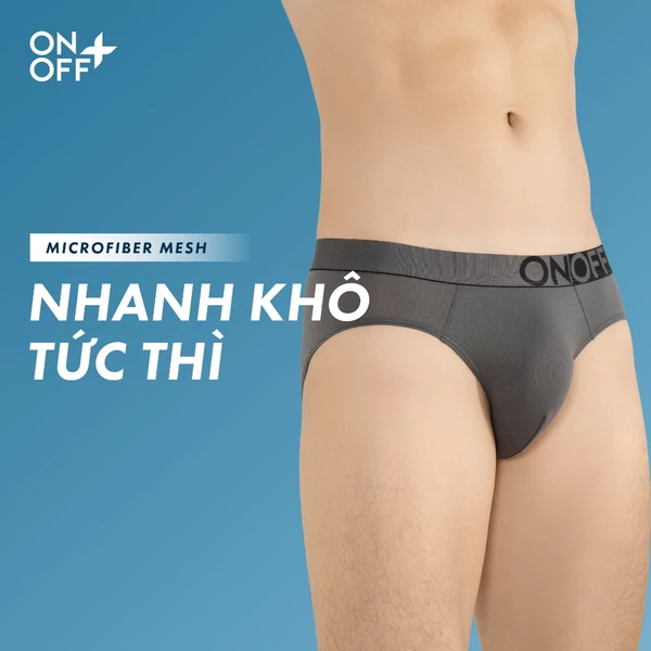 ONOFF TRAINING | Quần lót thể thao, tập luyện nam tam giác brief siêu nhẹ chỉ từ 30g Microfiber mesh mảnh mềm thoáng