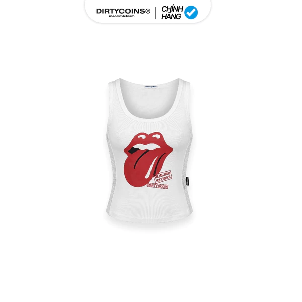 [DCxRS] Áo Tank Top Nữ DirtyCoins Tongue Lace White