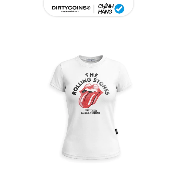 [DCxRS] Áo Thun Fitted Baby Tee DirtyCoins Vintage Tongue White
