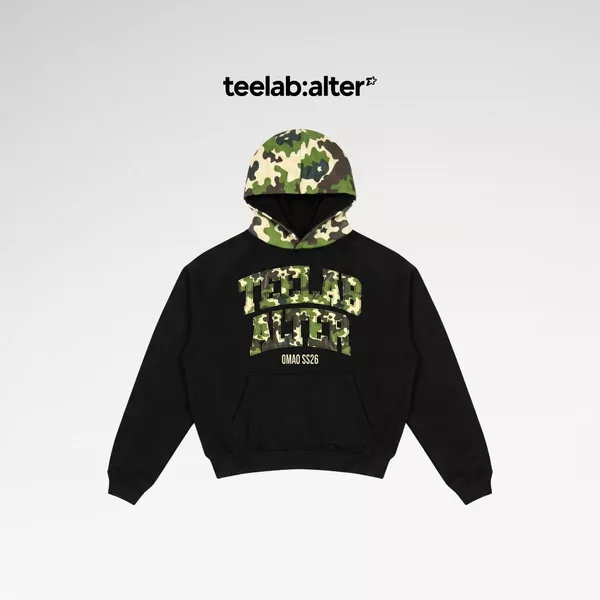 Áo Hoodie Teelab Alter Oversized Fleece Camo Embroidered Hoodie HD142