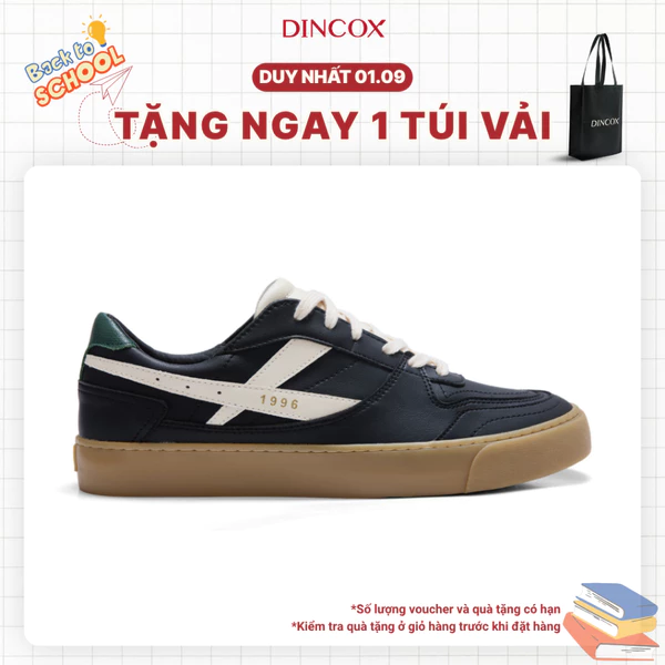 Giày Da Sneaker Nam DC39 BLACK COFFEE DINCOX Shoes Đế Bằng - Microfiber Leather