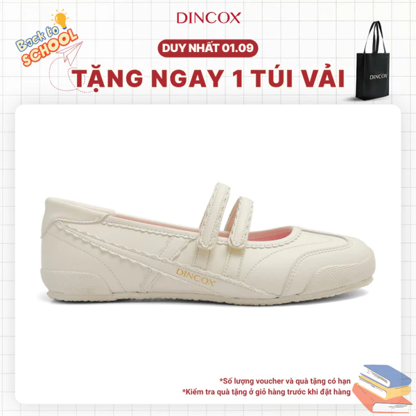 Giày Búp Bê Ballet Sneaker Dincox Mary Jane DC49 Ballerina Vanila Cream Êm Chân Năng Động Cá Tính