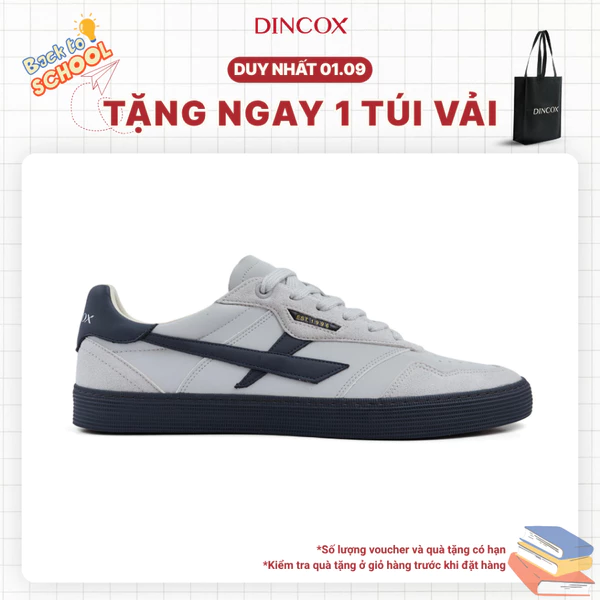 Giày Sneaker Nam Nữ DC48 SMOKE DRIFT Dincox Shoes Đế Bằng - Da phối Suede Cao Cấp
