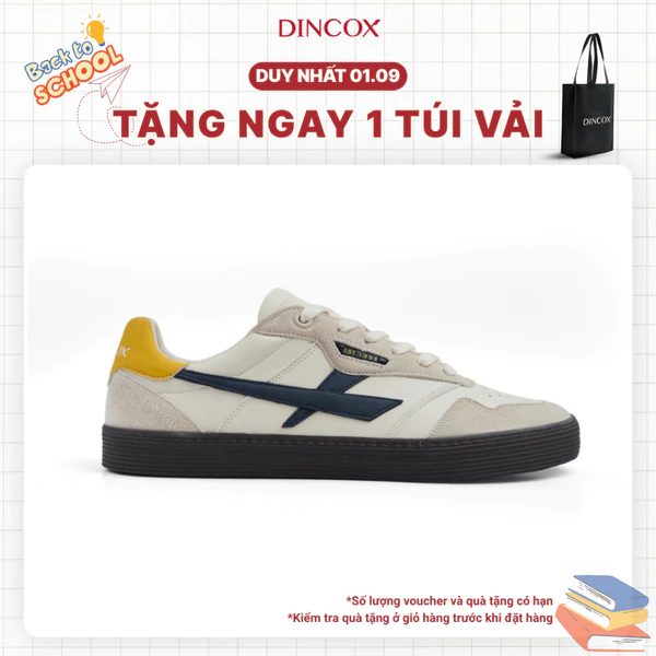 [NEW ARRIVAL] Giày Sneaker Nam Nữ DC48 MIDNIGHT AMBER Dincox Shoes Đế Bằng - Da phối Suede Cao Cấp