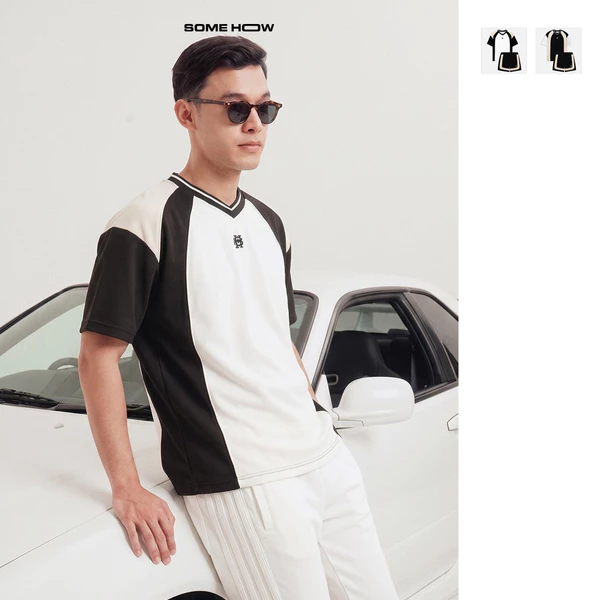 Set Áo Thun Short 4 Colors Block Athletic, Chất Vải Thoải Mái Năng Động Cá Tính, SB0066, SOME HOW STORE