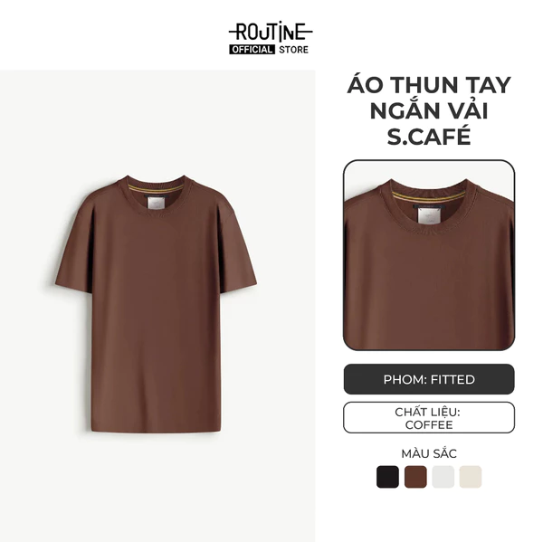 [ĐƠN 699K TẶNG VỚ] Áo Thun Tay Ngắn Vải S.Café Form Fitted - Routine 10S25TSS079