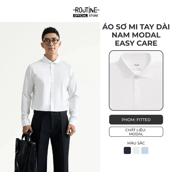 Áo Sơ Mi Tay Dài Nam Modal Easy Care Form Fitted - Routine 10S26SHL057