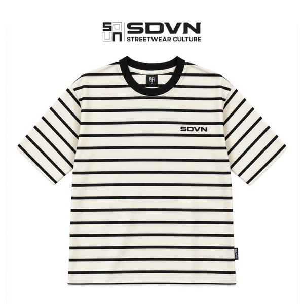 Áo Thun Kẻ Sọc Unisex Form Rộng cotton 2C  Brand Chính Hãng SDVN