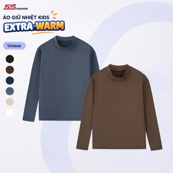 [GIÁ MỞ BÁN]Combo 2 Áo Giữ Nhiệt Cổ 3 Phân Cho Bé Trai Bé Gái Extra-warm Lót Bông Cực Ấm 2C-KAGN25006