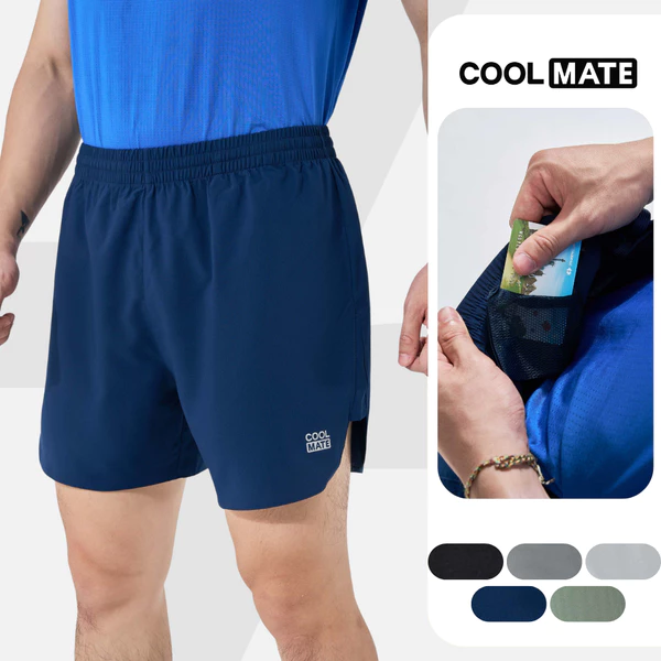 Quần shorts thể thao Maxcool Economy II thoải mái vận động, quần pickleball giá tốt Coolmate