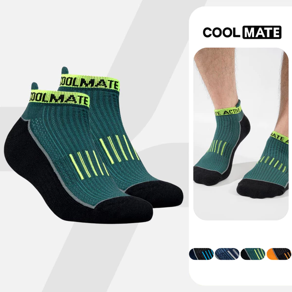 Tất chạy bộ cổ ngắn Running thấm hút mồ hôi, thoáng khí Coolmate