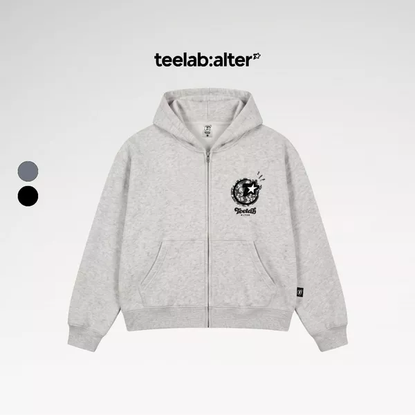 Hoodie Nỉ bông Teelab Alter Regular Fleece TI STAR Zip-Up Hoodie HD143